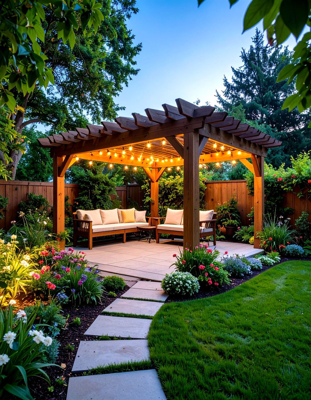 Freestanding Pergola as a Destination - 30 pergola backyard patio ideas