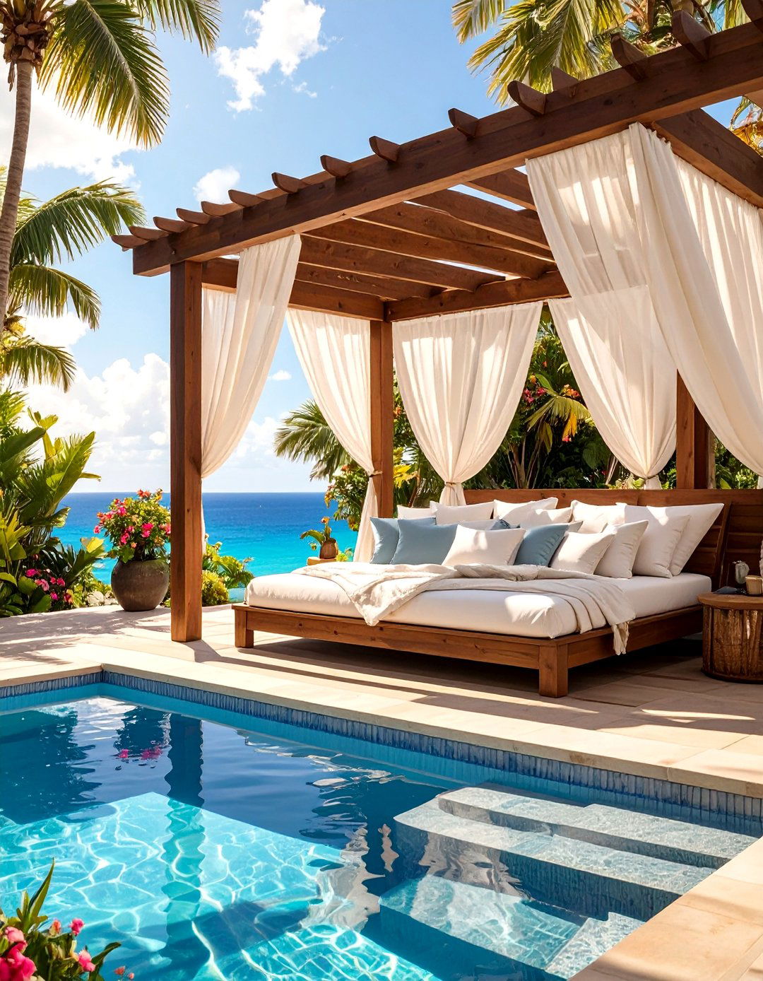 Freestanding Resort Style Deck Pergola - 30 deck pergola ideas