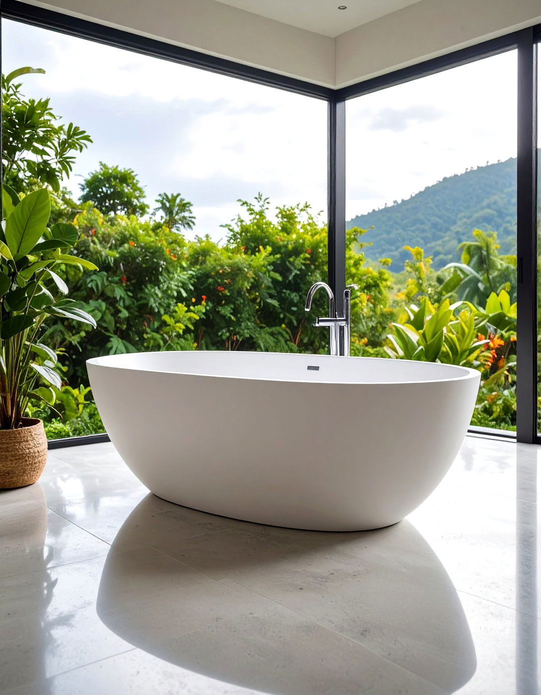 Freestanding Soaking Tub in the Bedroom - 30 romantic modern luxury master bedroom designs