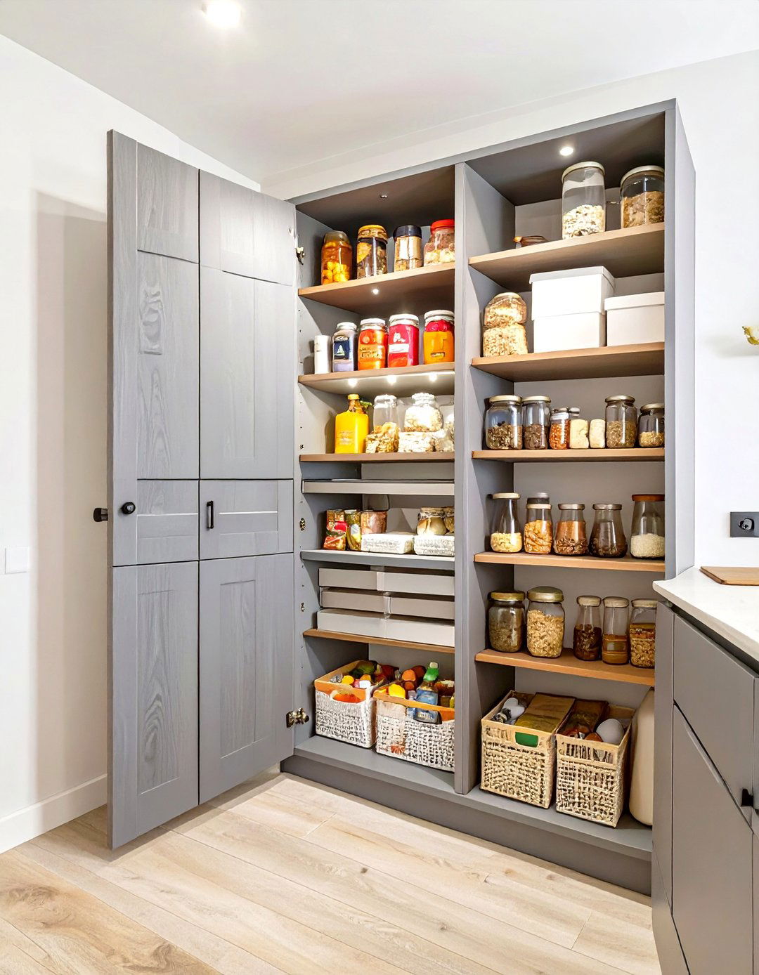 Freestanding Tall Pantry Cupboard - 30 small kitchen pantry ideas