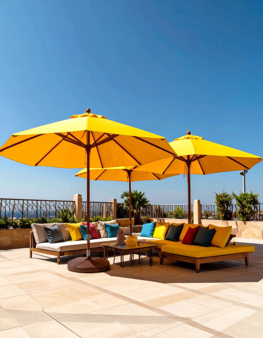 Freestanding Umbrella Cluster - 30 cheap patio cover ideas