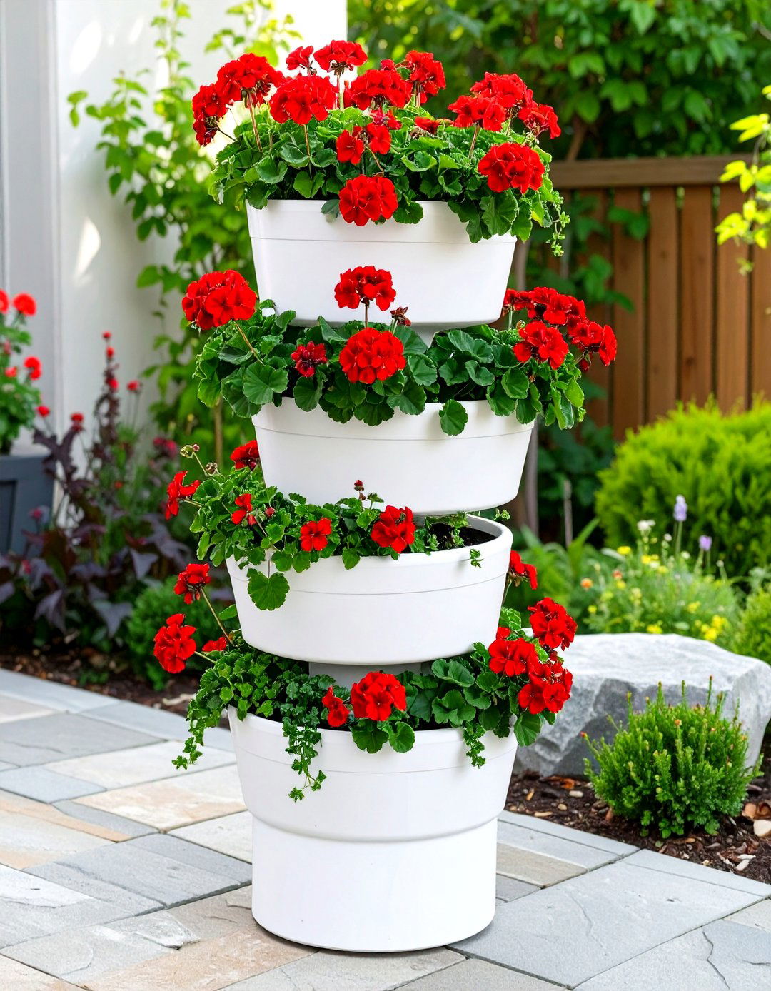 Freestanding Vertical Planter Tower - 30 small garden design ideas