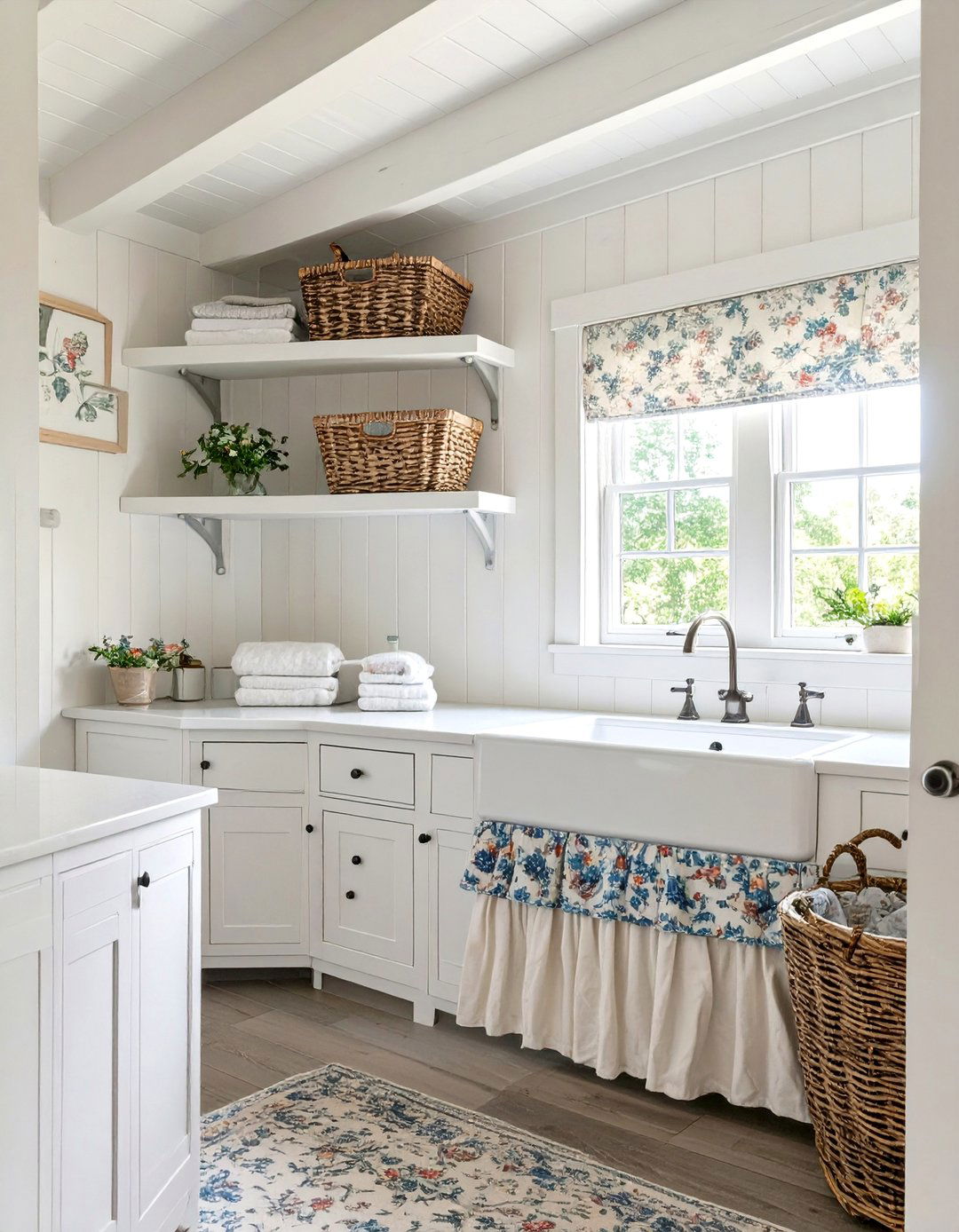 French Country Basement Laundry Room - 30 concrete basement laundry room ideas