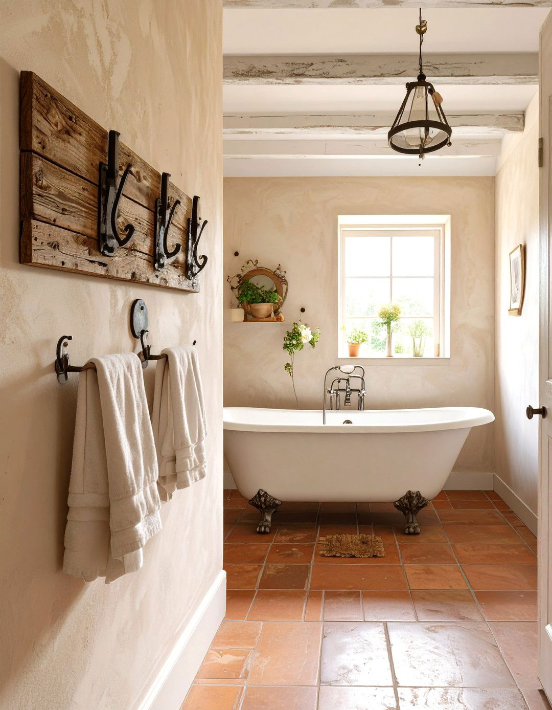 French Country Bathroom Antique Wall Hooks - 30 bathroom towel holder ideas