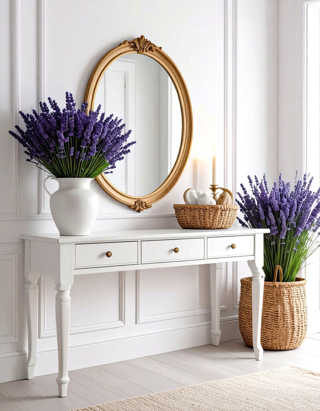 French Country Charm Console Table - 30 entryway console table decor ideas
