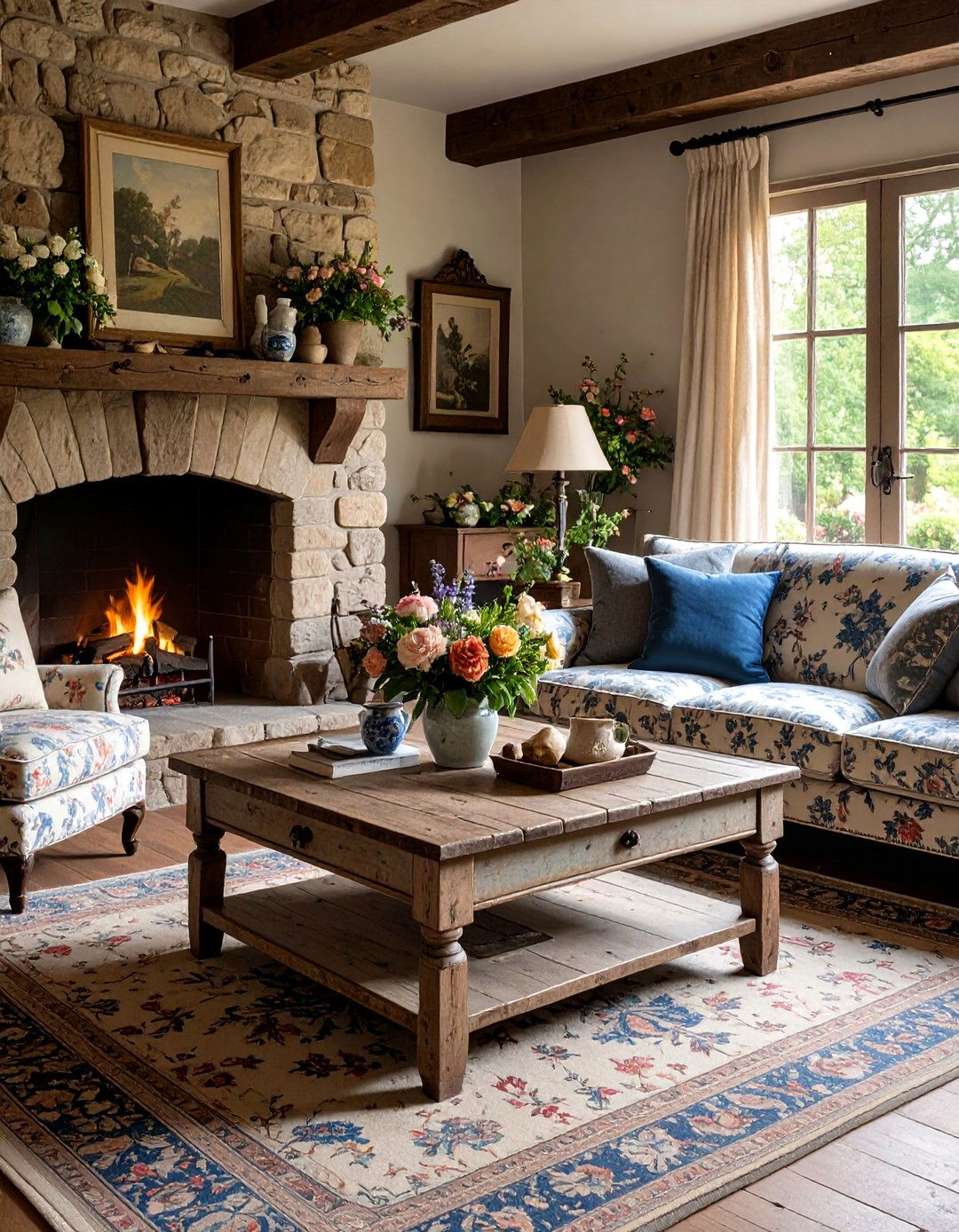 French Country Living Room - 30 aesthetic living room ideas