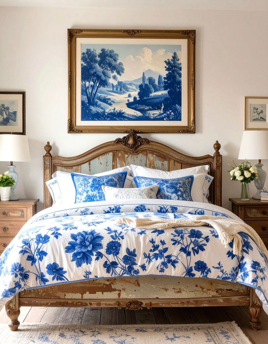 French Country Toile Bedroom - 30 master bedroom pictures above bed ideas