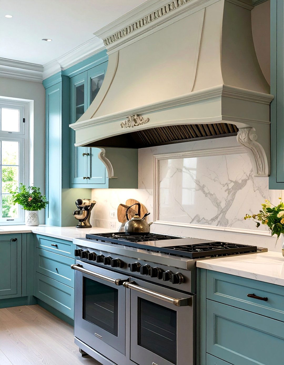 French Kitchen with a Statement Range Hood - 30 french kitchen design ideas