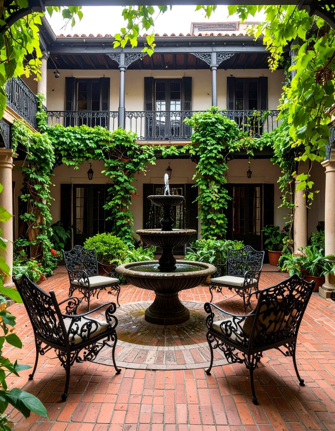 French Quarter Courtyard Porch - 30 back porch designs