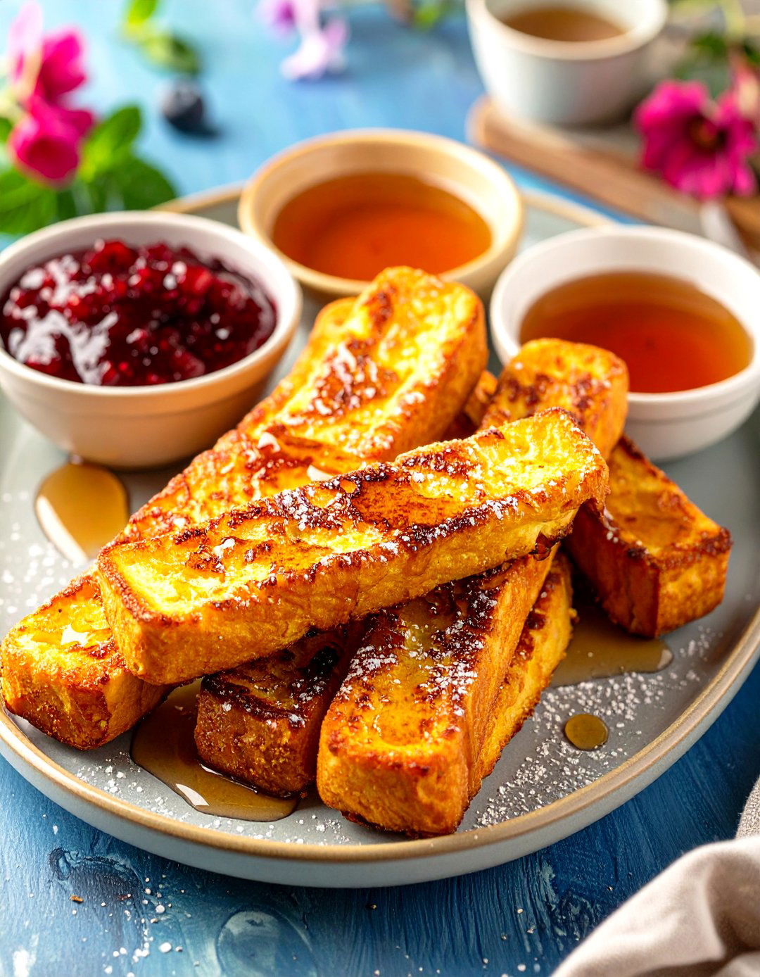French Toast Sticks for Dipping - 30 baby shower brunch food ideas