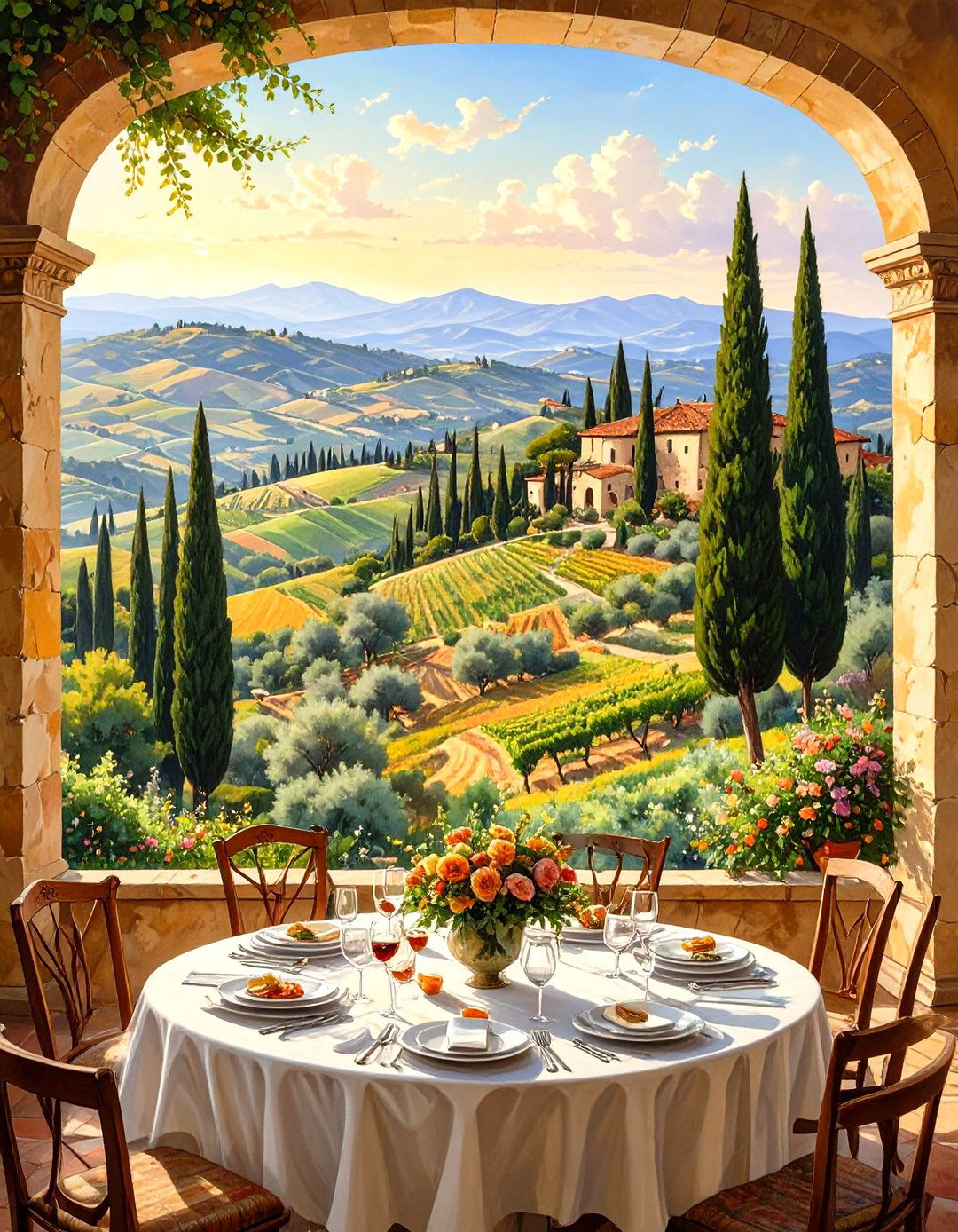 Fresco Inspired Wall Murals - 30 tuscan interior design ideas