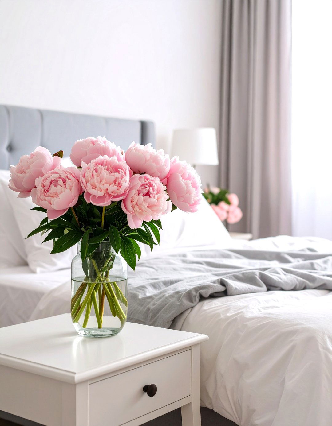 Fresh Flowers and Greenery - 30 romantic bedroom ideas