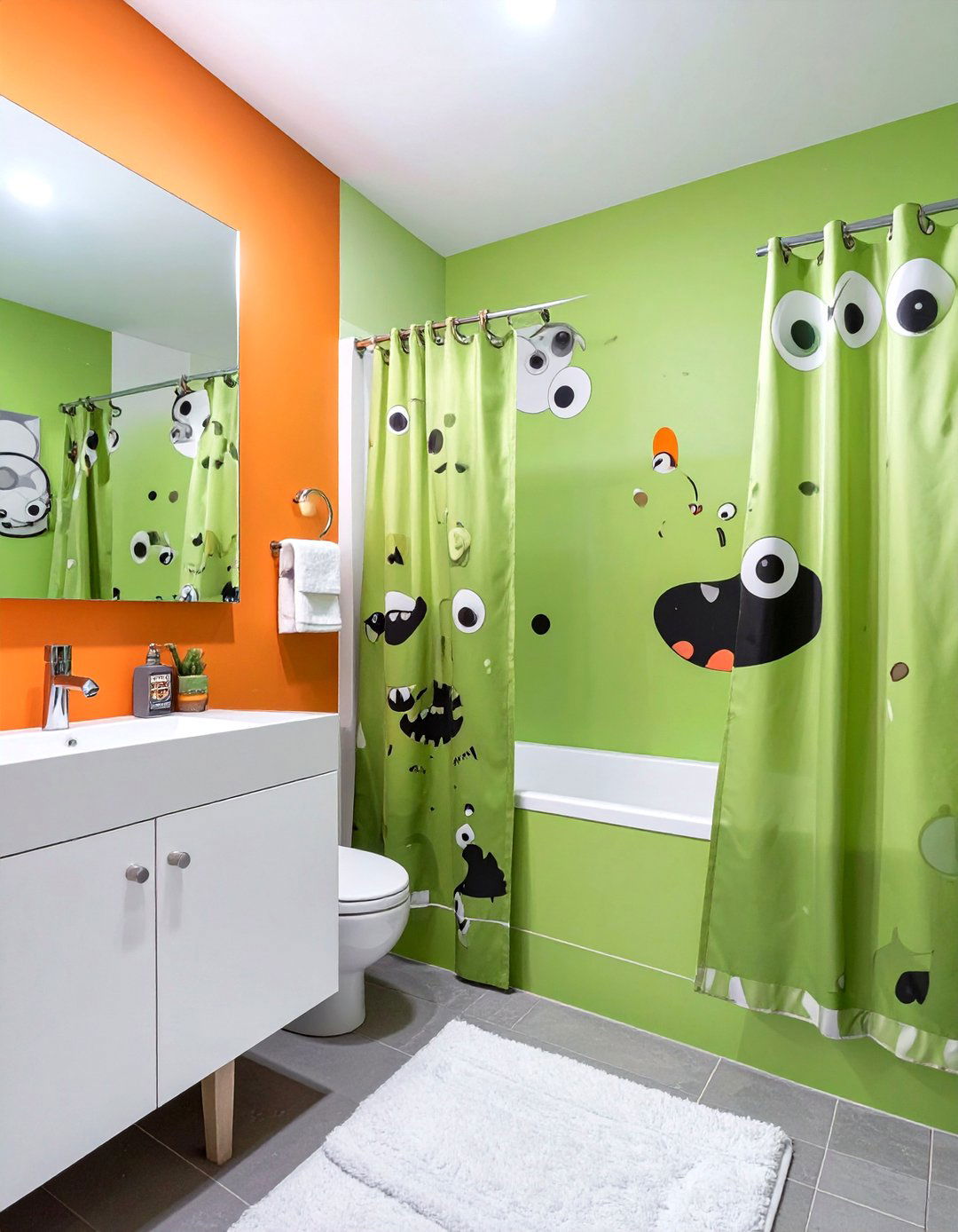 Friendly Monster Mash Bathroom - 30 kids bathroom ideas