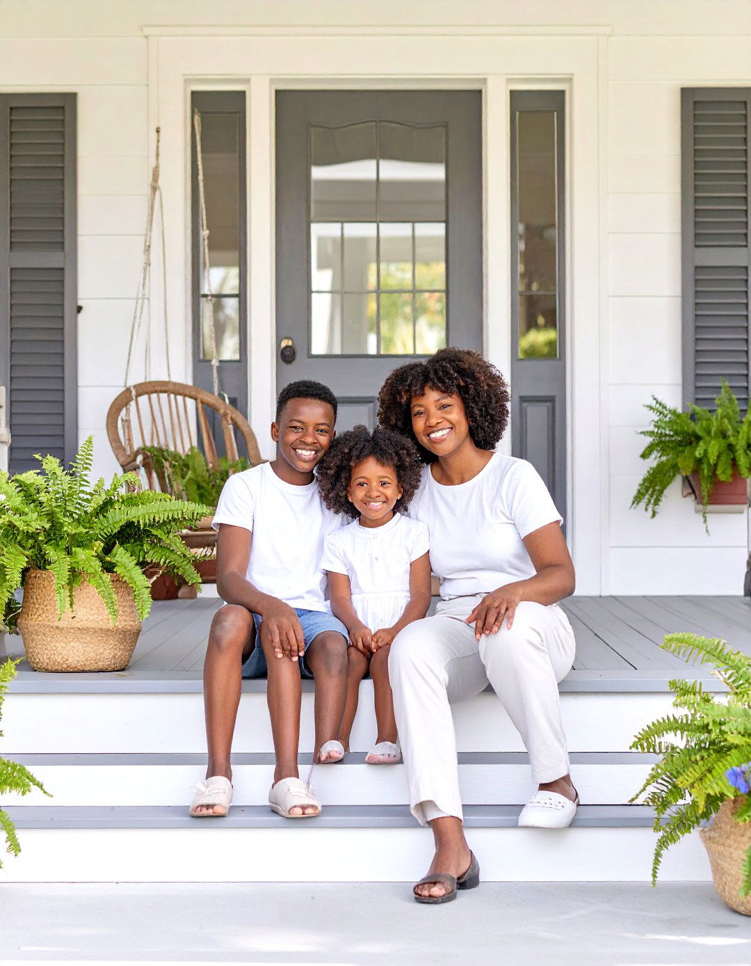 Front Porch Family Portrait Session - 30 outdoor family photoshoot ideas
