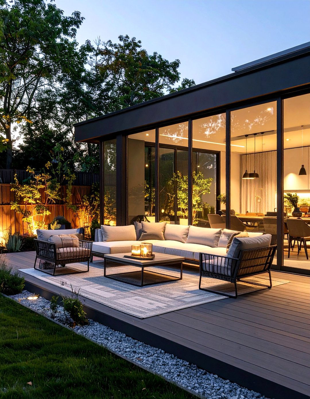 Frosted Glass Panel Fence - 30 fence ideas for backyard