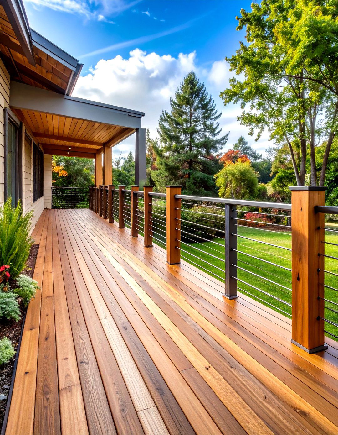 Frosted Glass Privacy Deck Railing - 30 deck rail ideas