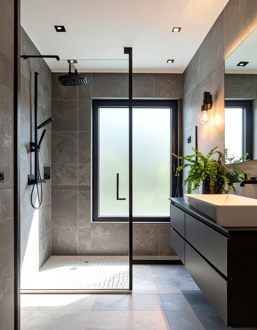 Frosted Glass Window in Shower - 30 window in shower ideas