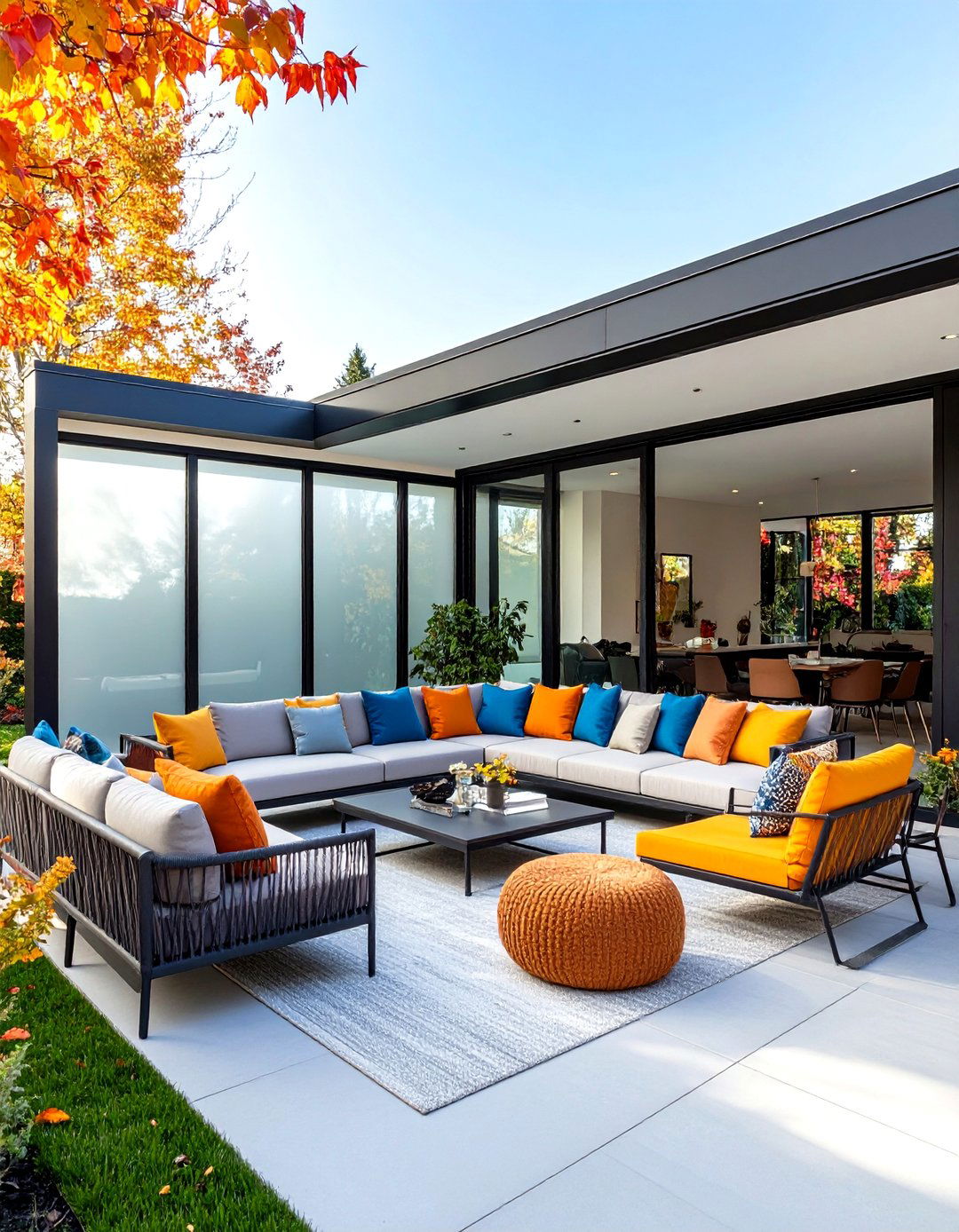Frosted or Etched Glass Panels - 30 patio privacy ideas