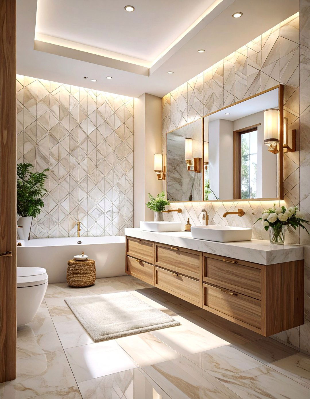 Full Height Bathroom Backsplash - 30 bathroom backsplash ideas