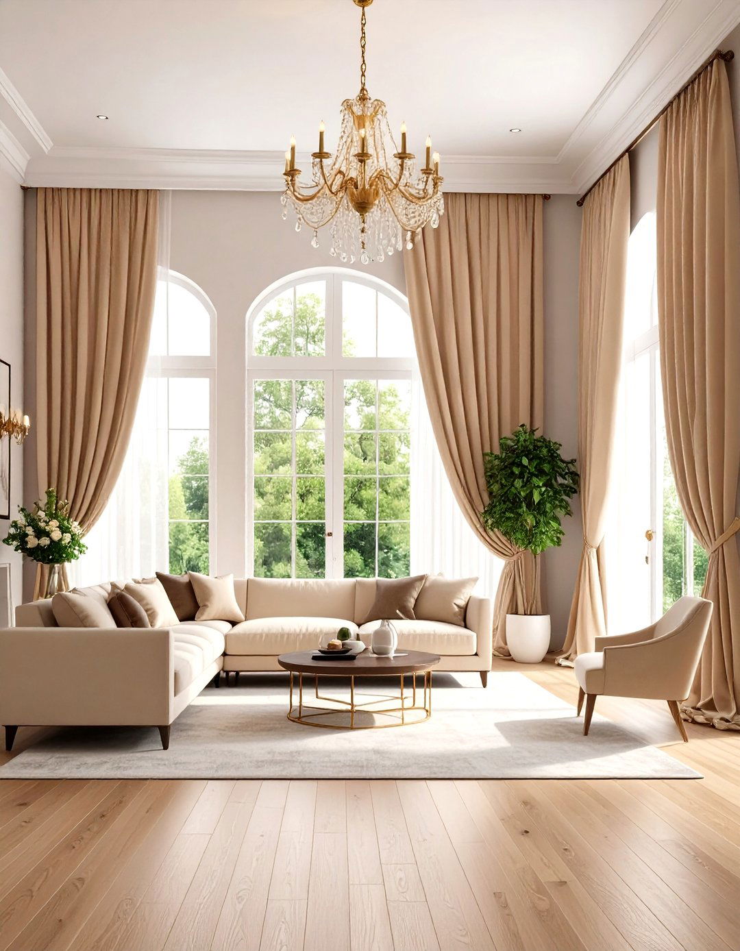 Full Height Drapes Living Room - 30 living room high ceiling wall decor ideas