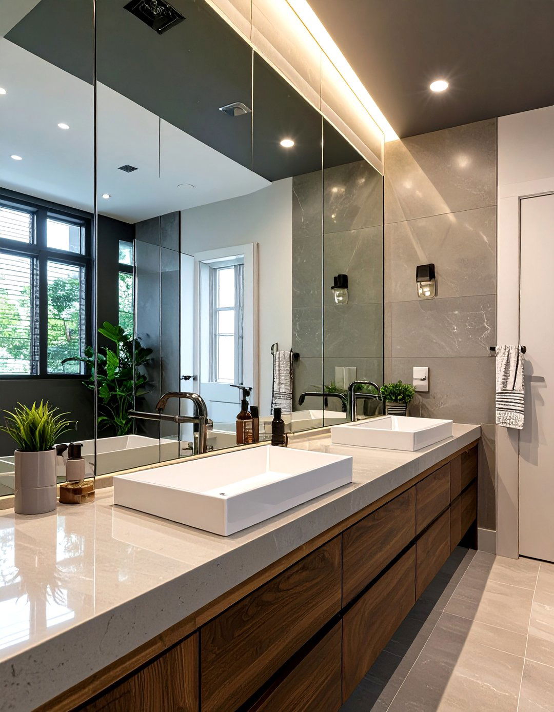Full Height Mirror Bathroom Backsplash - 30 bathroom vanity backsplash ideas