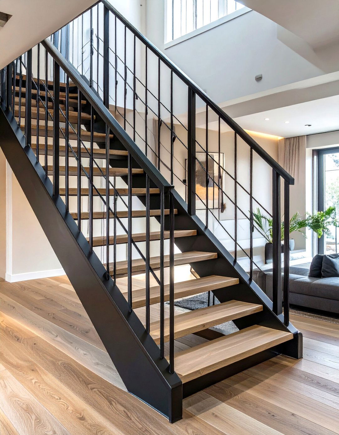 Full Height Vertical Rod Stairway Railing - 30 stairway railing ideas