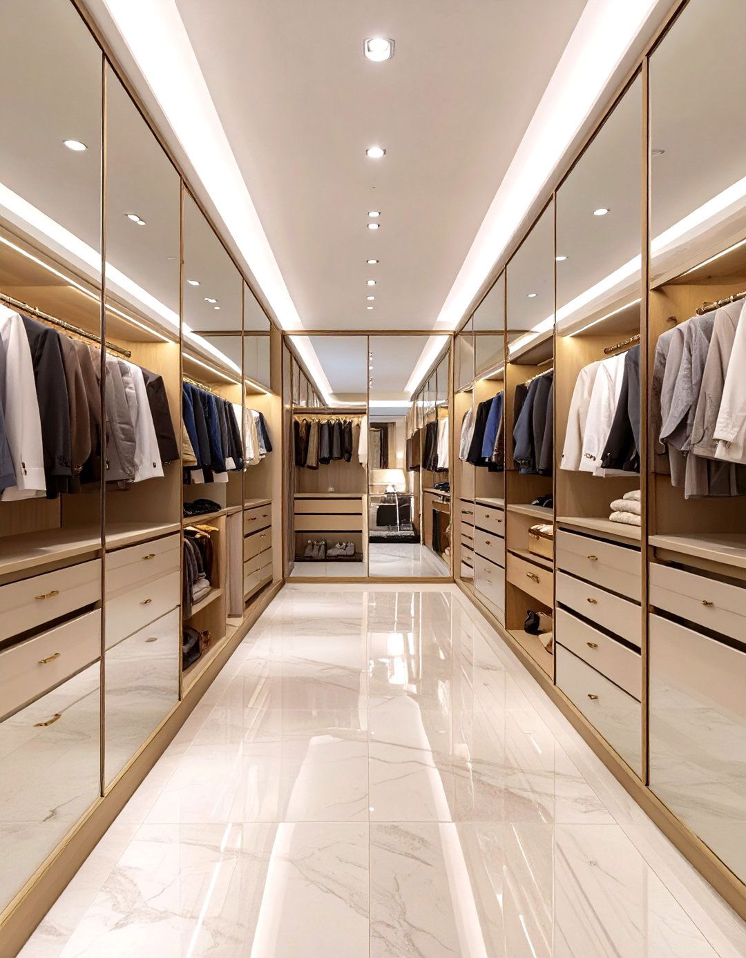 Full Length Mirror in a Dressing Room - 30 how to use mirrors in interior design ideas