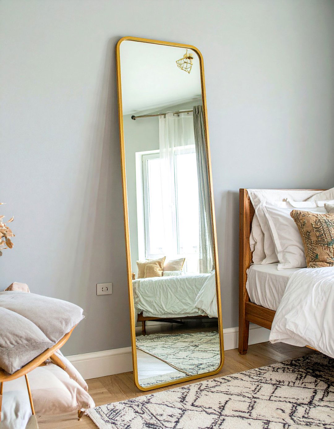 Full Length Mirror to Create Depth - 30 teenage girl bedroom ideas for small rooms