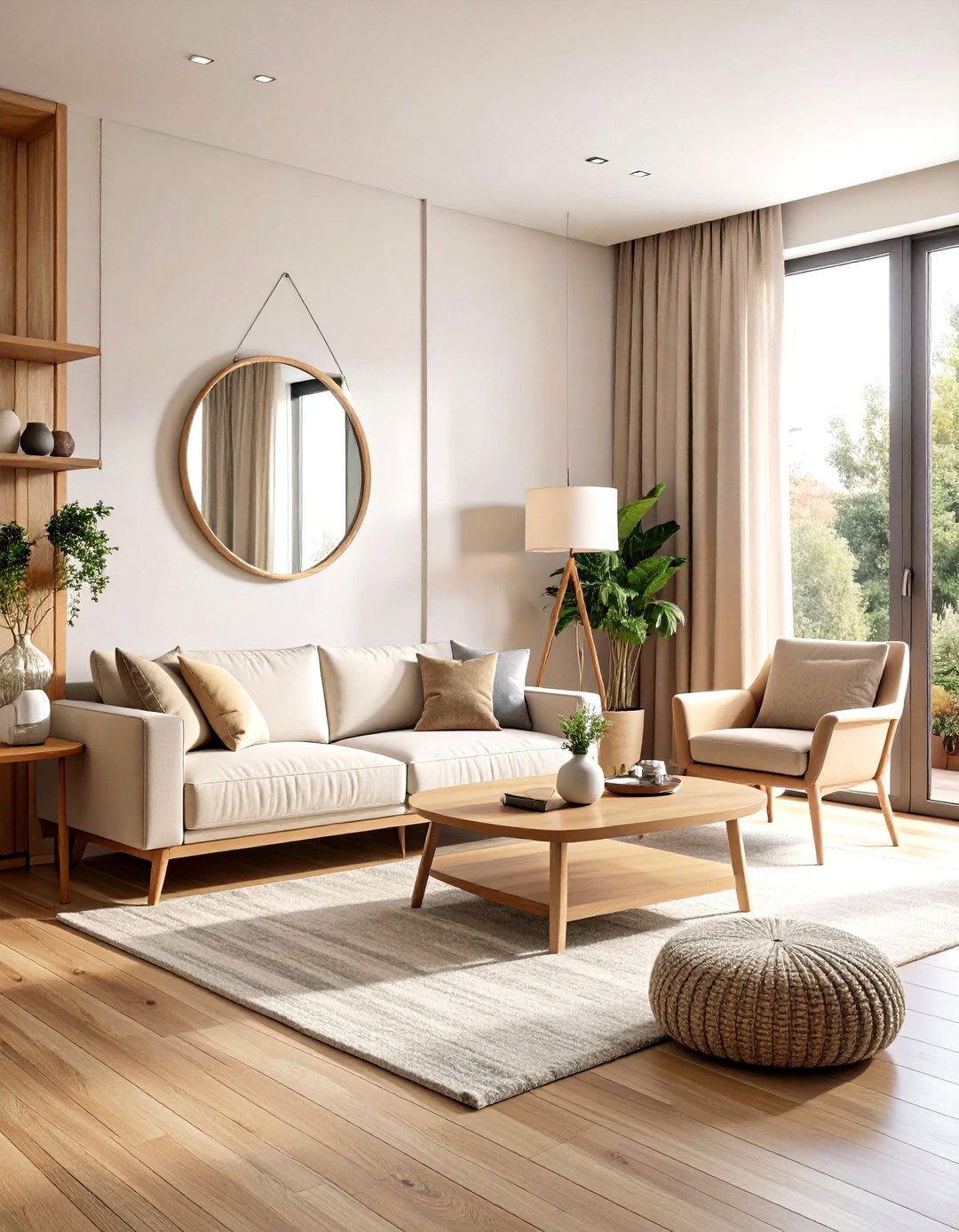 Full Length Mirror to Enlarge a Small Room - 30 living room mirror ideas