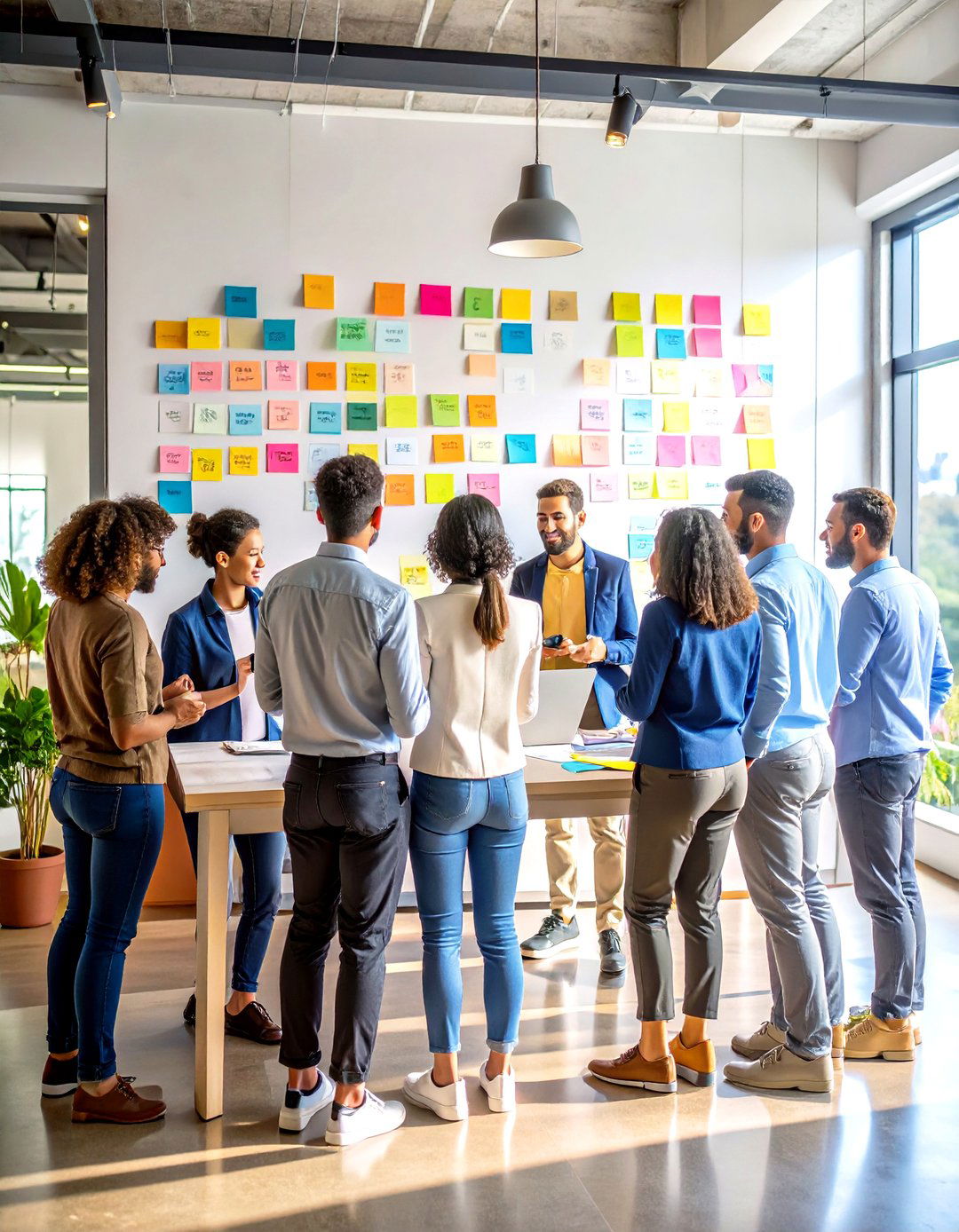 Full Wall Magnetic Whiteboard - 30 professional office wall decor ideas