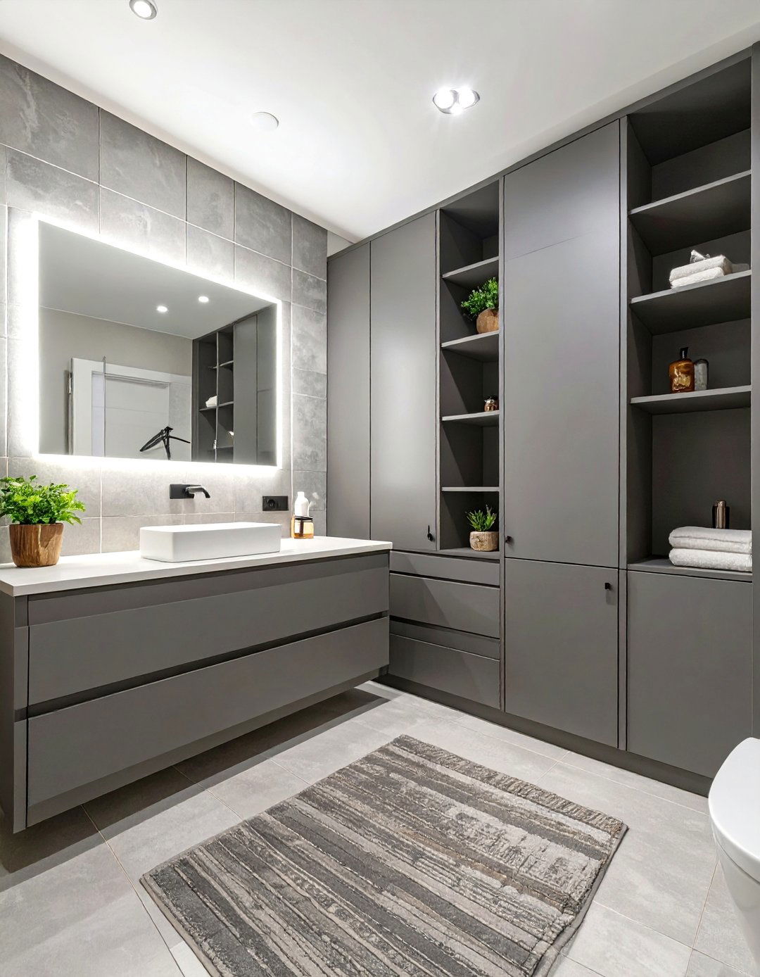 Full Wall Storage Bathroom Cabinet - 30 bathroom storage cabinet ideas