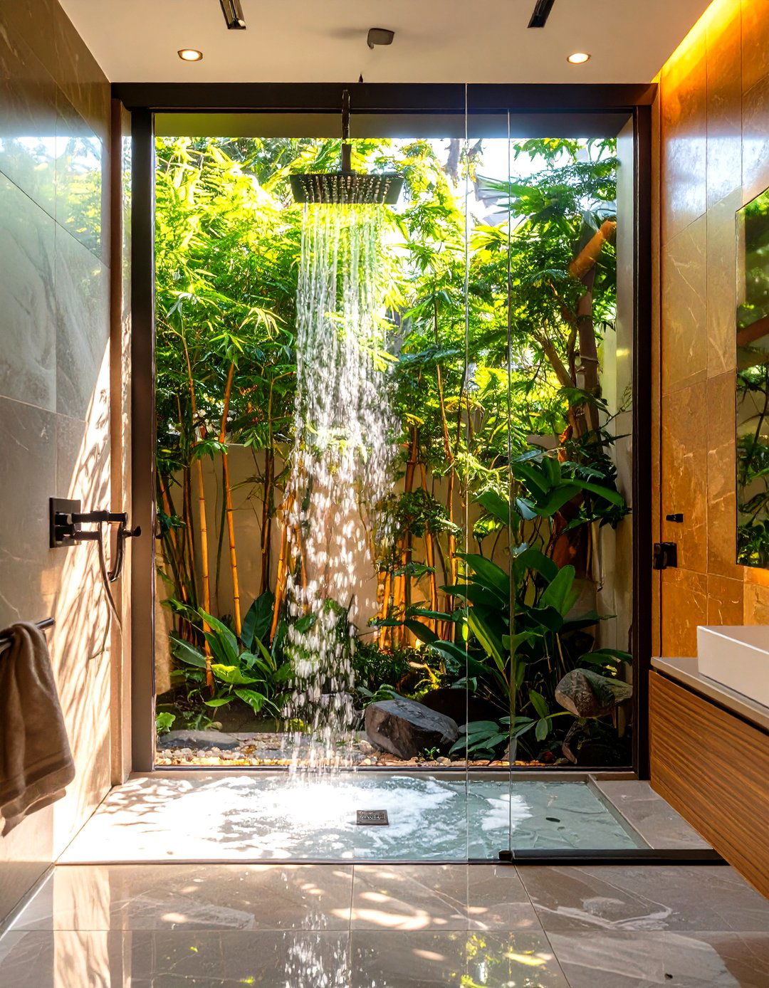 Full Wall Window in Shower - 30 window in shower ideas