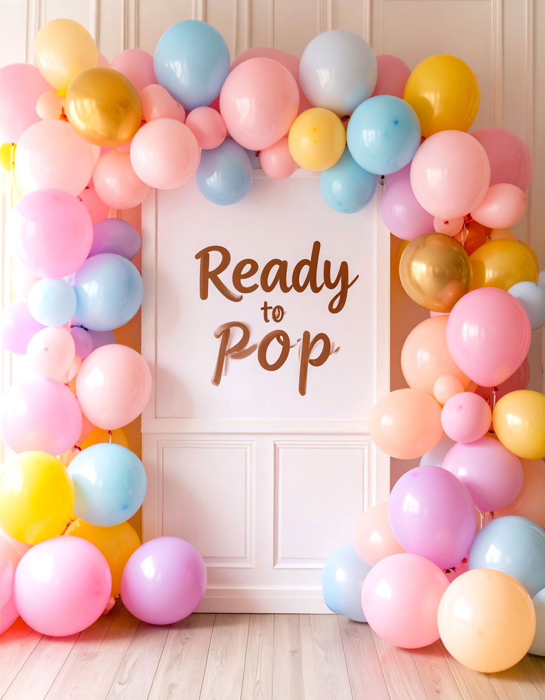 Fun Ready to Pop Balloon Wall - 30 baby shower backdrop ideas