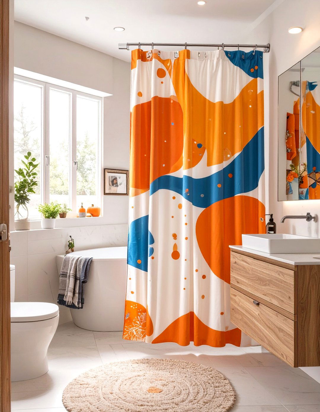 Fun and Funky Shower Curtain - 30 teen girl bathroom ideas