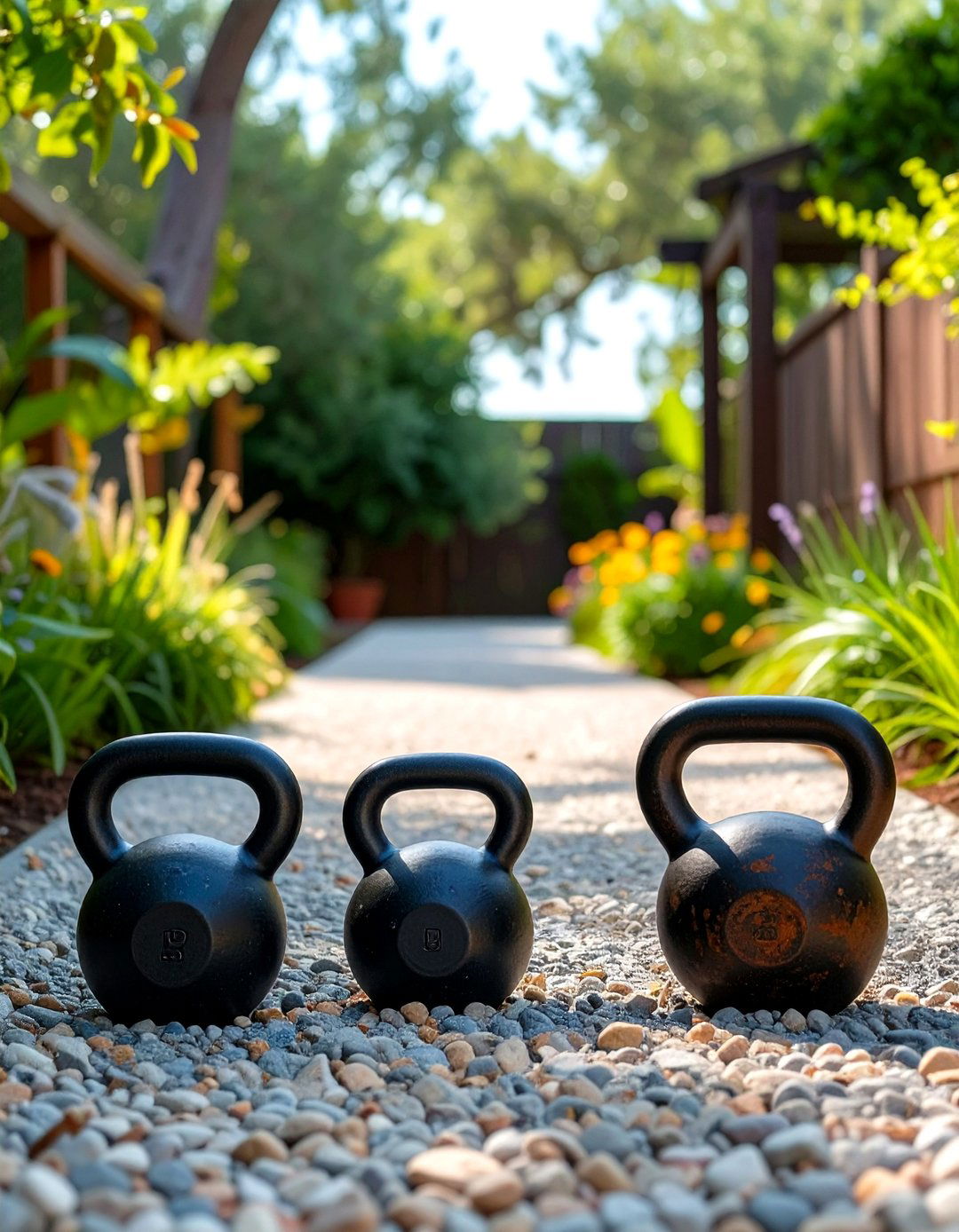 Functional Farmers Walk Path - 30 outdoor gym ideas