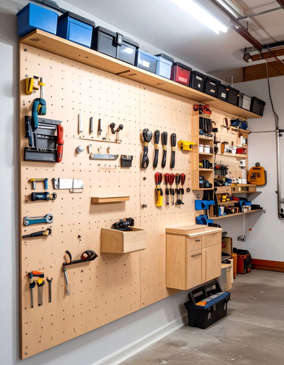 Functional French Cleat System - 30 cheap garage wall ideas