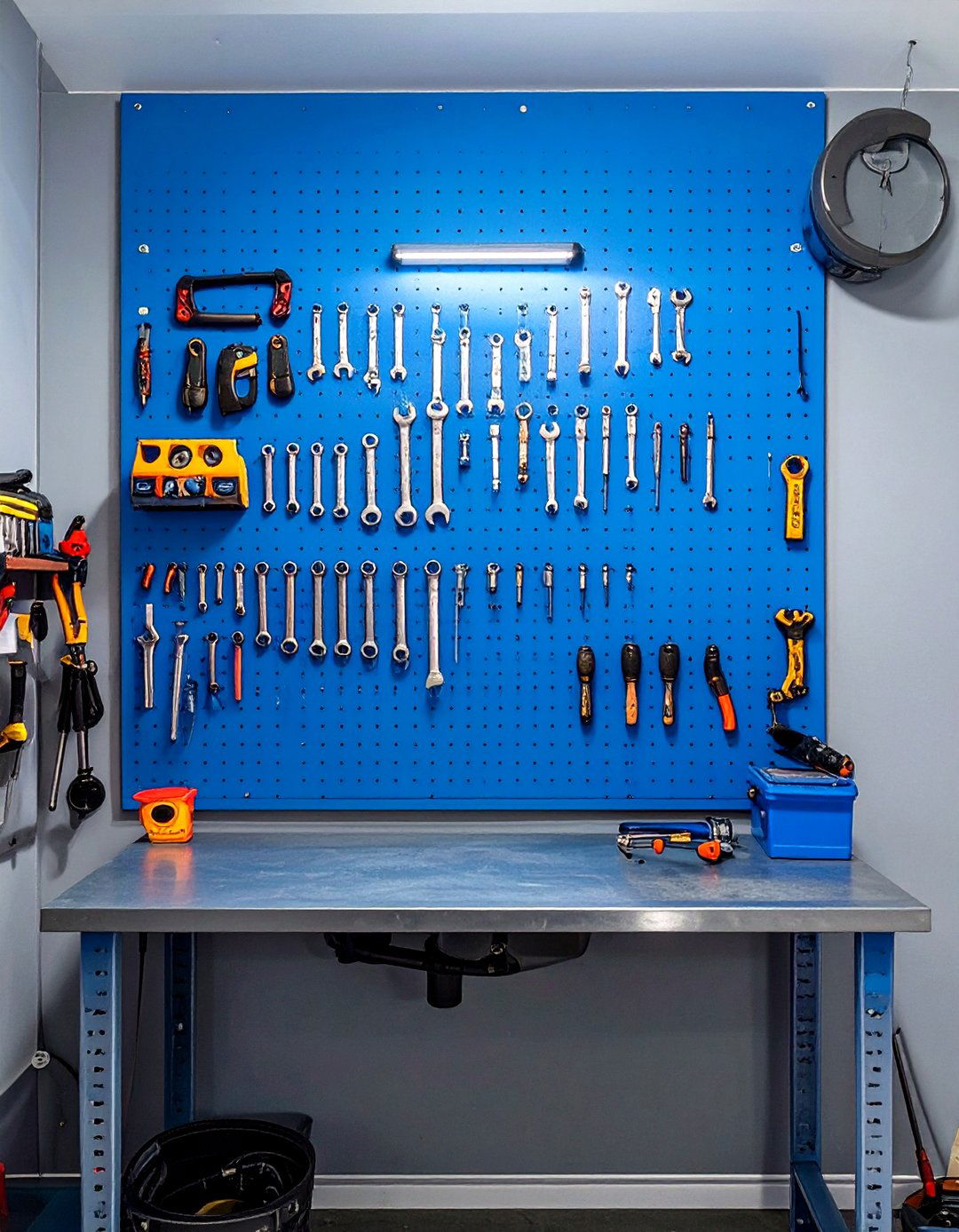 Functional Pegboard Wall System - 30 garage painting ideas