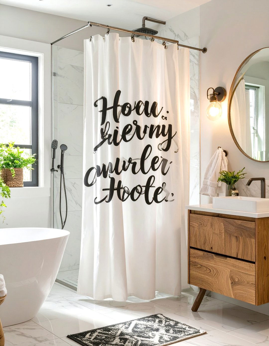 Funny Quote or Graphic Shower Curtain - 30 shower curtain ideas