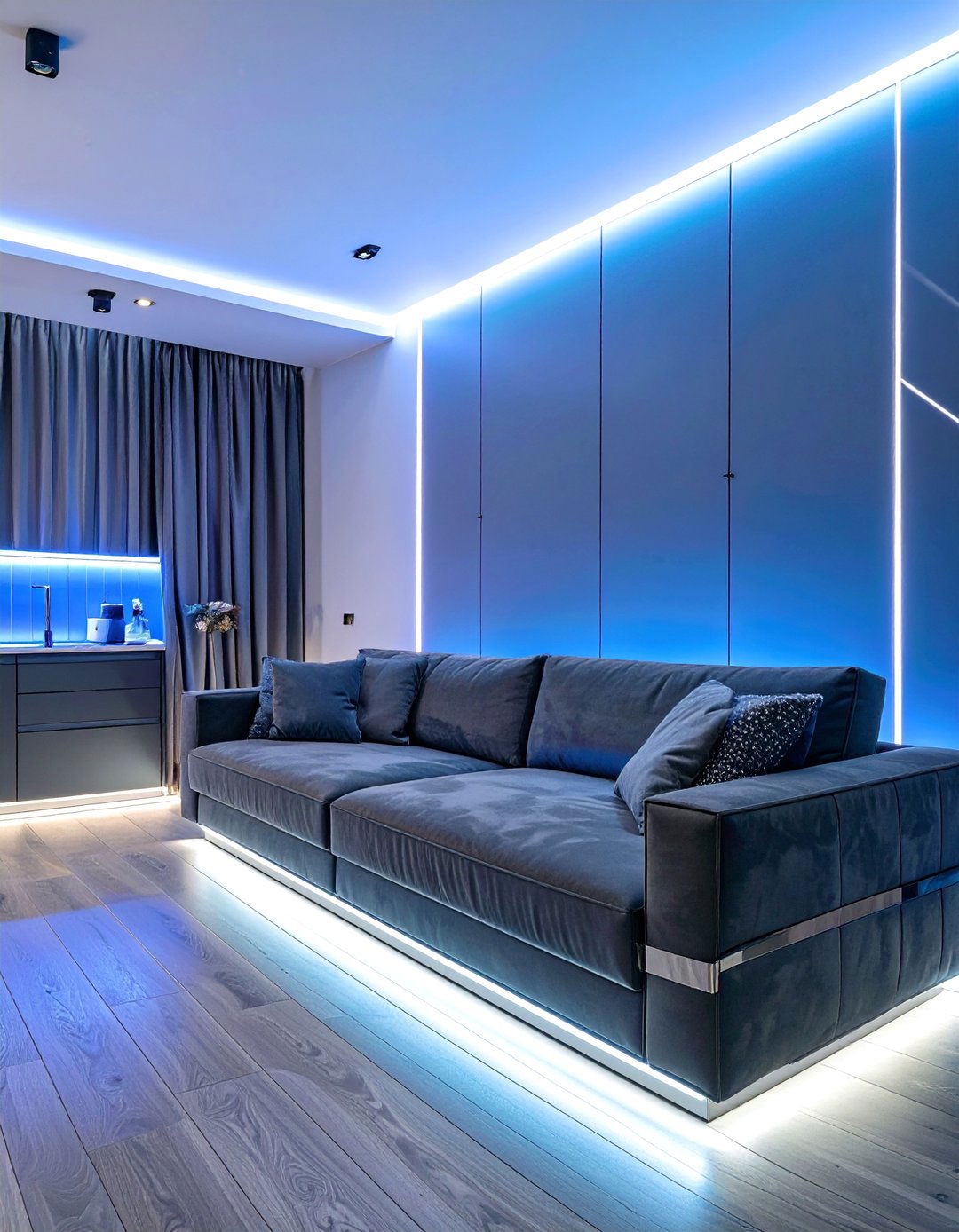 Future Dusk Moody Living Room - 30 color trends 2025 living room interior design trends 2025