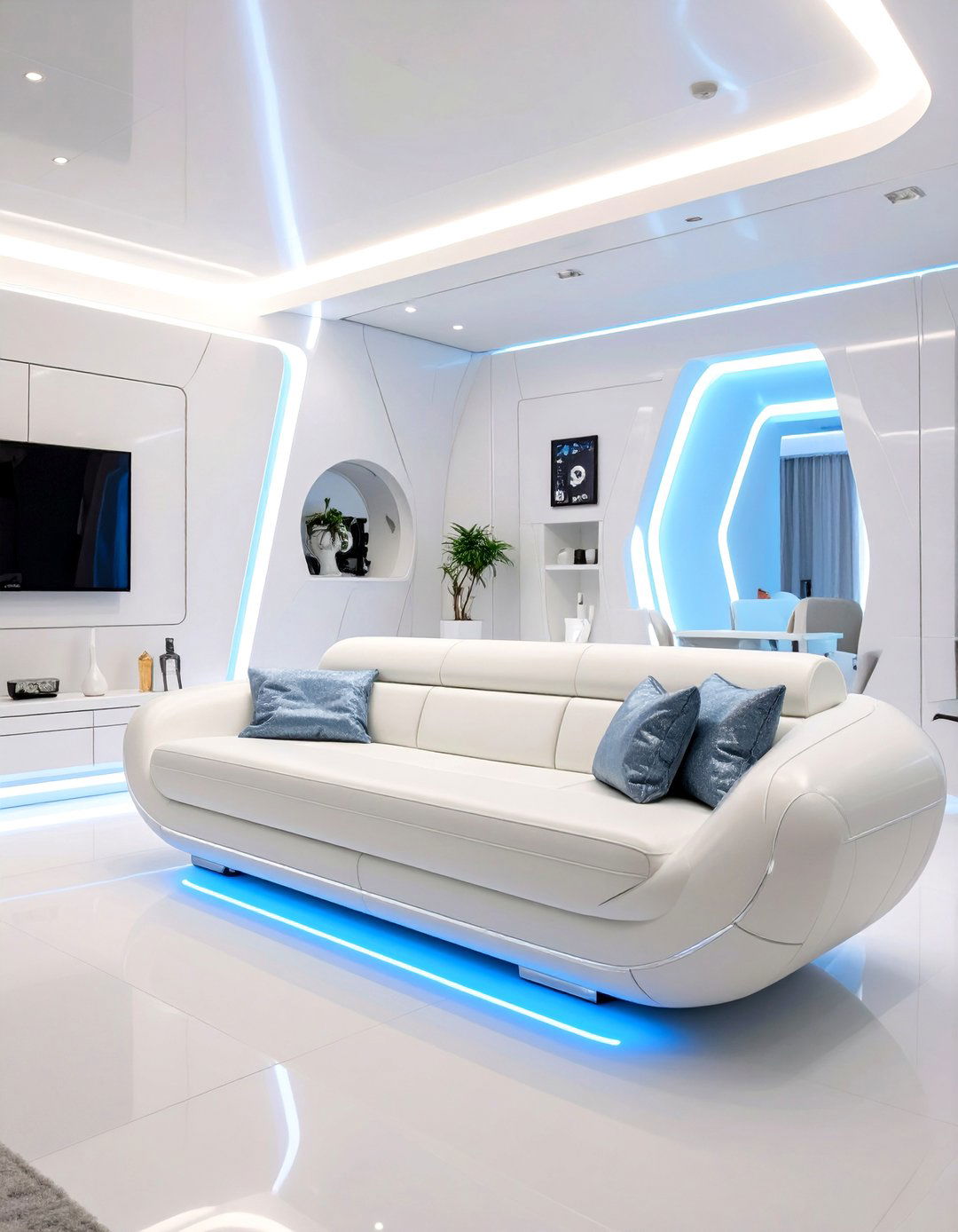 Futuristic Sci Fi Living Room - 30 bloxburg living room ideas