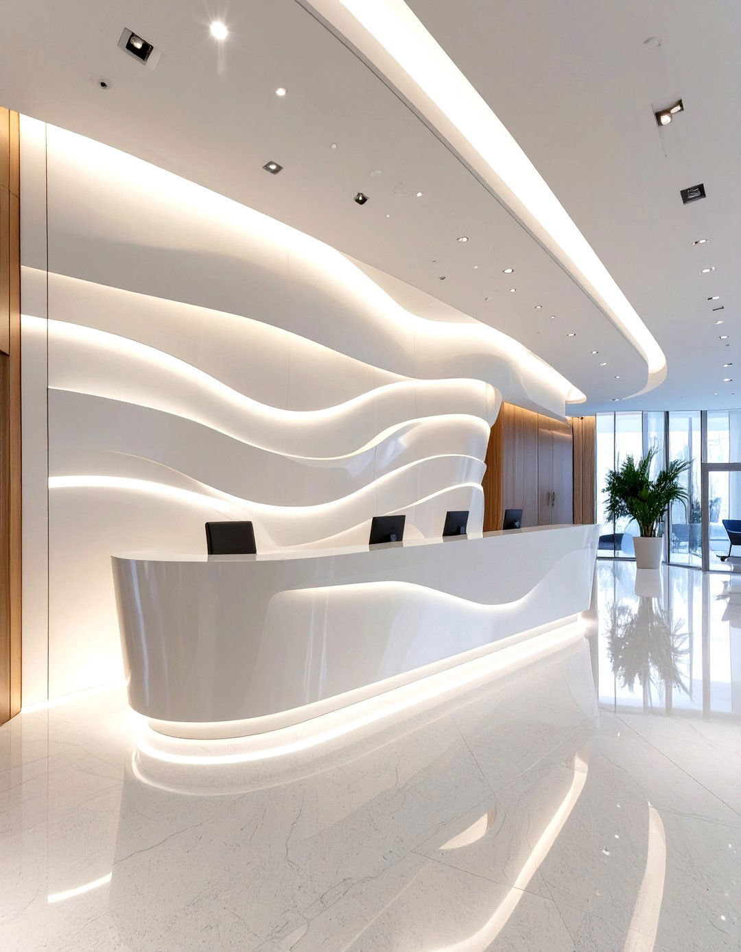 Futuristic and Parametric Design - 30 modern office interior design ideas