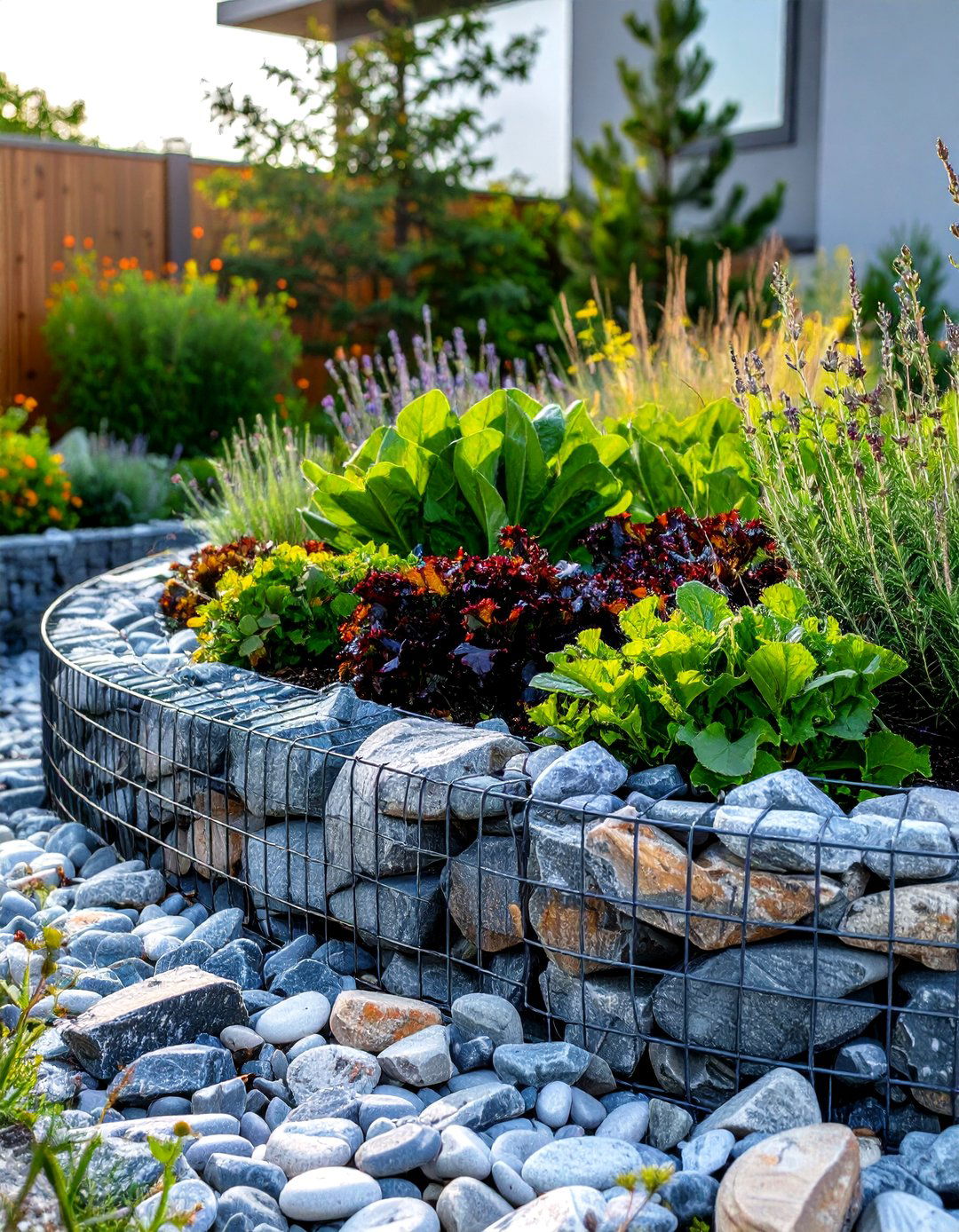 Gabion Wall Raised Garden Beds - 30 modern raised garden bed ideas