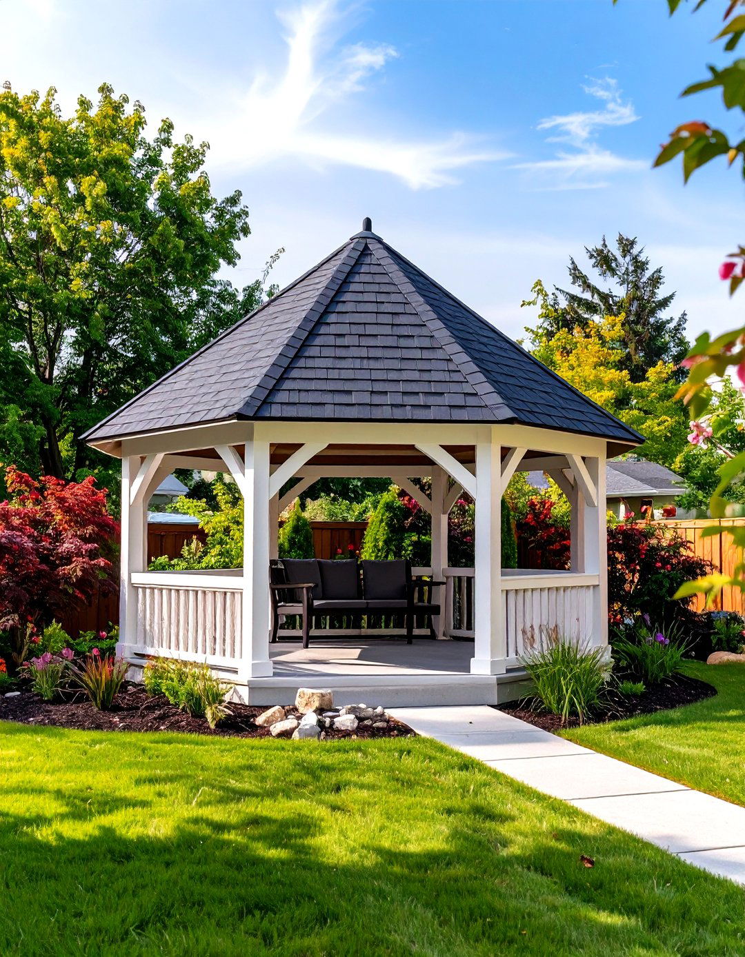 Gable Roof Small Backyard Gazebo - 30 small backyard gazebo ideas