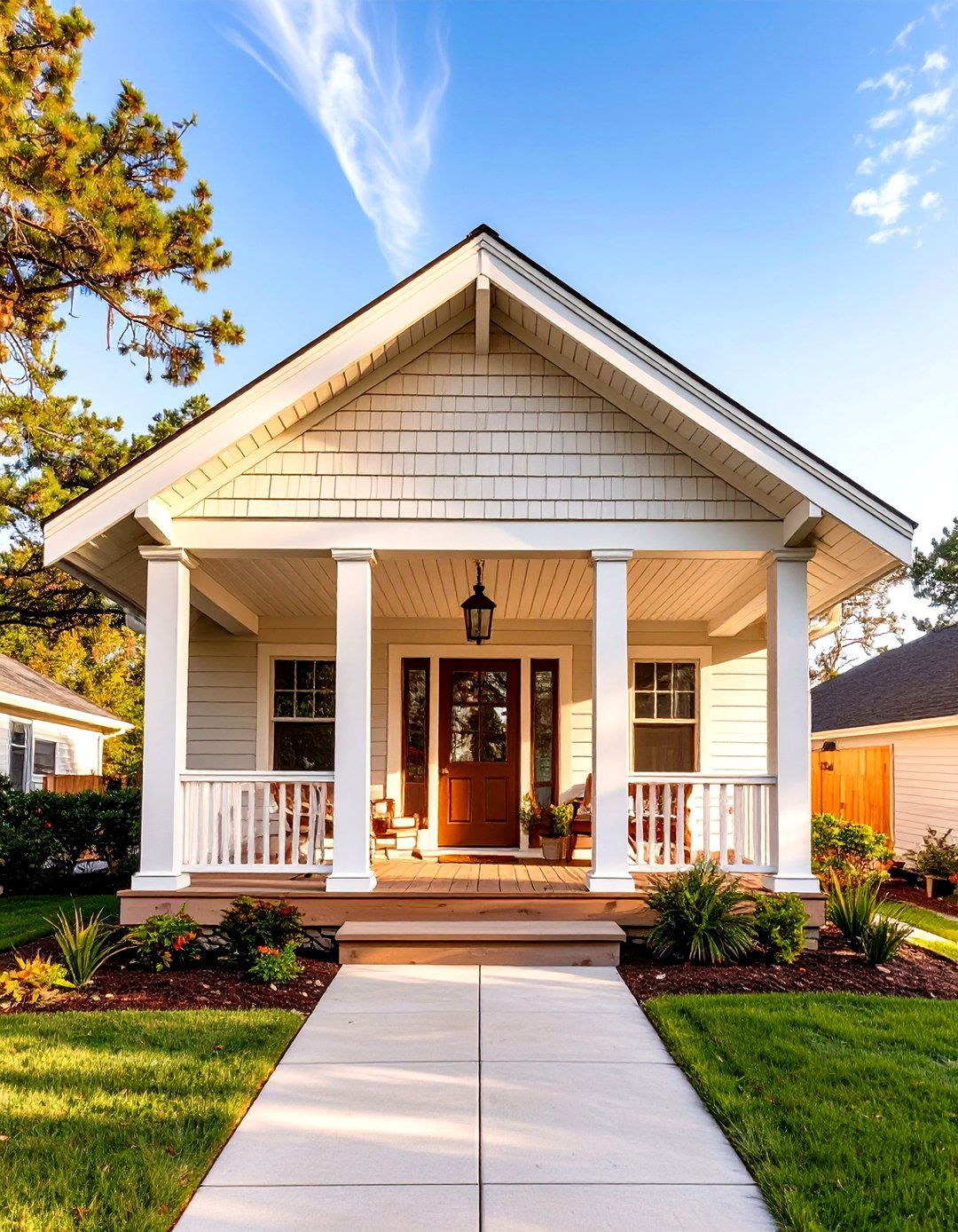 Gabled Roof Porch Entrance - 30 mobile home porch ideas