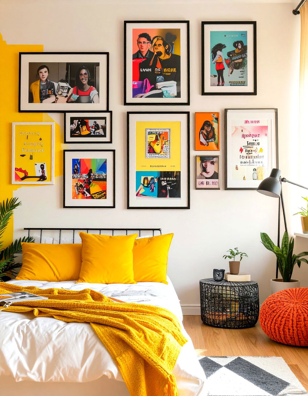 Gallery Wall of Personal Photos and Art - 30 teen room decor ideas