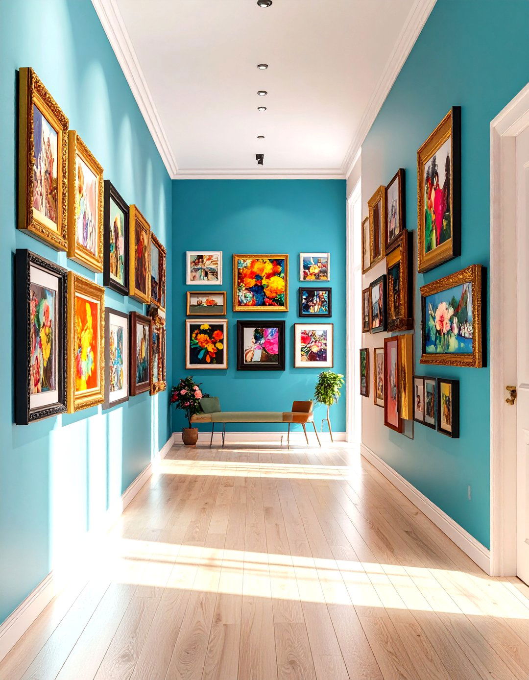 Gallery Walls with Mismatched Frames - 30 post modern interior design ideas