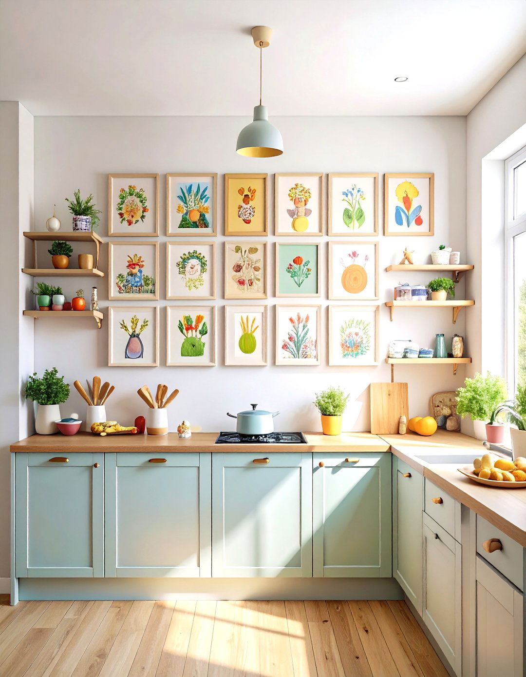 Gallery of Kids Artwork - 30 kitchen wall art ideas