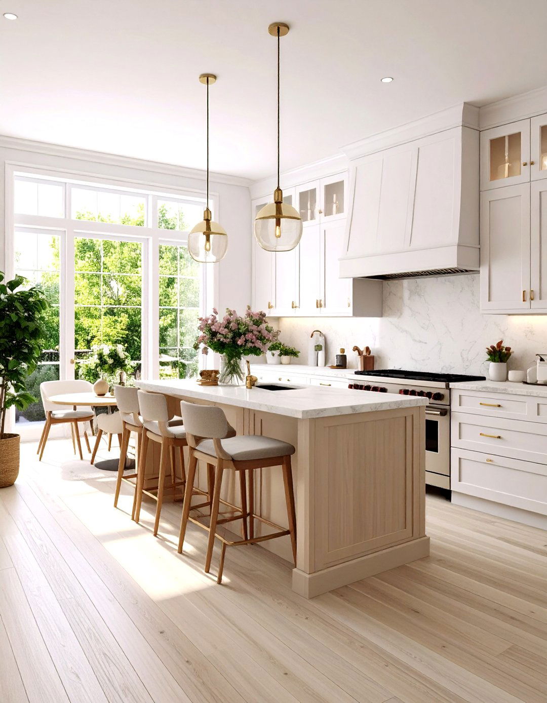 Galley Kitchen with a Breakfast Nook - 30 galley kitchen designs