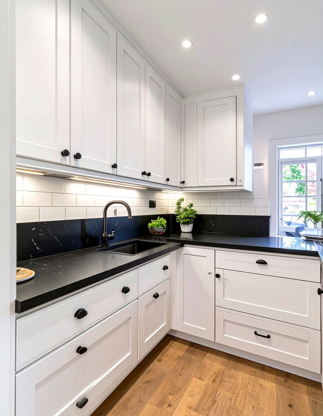 Galley Kitchen with a Contrasting Countertop - 30 small galley kitchen ideas