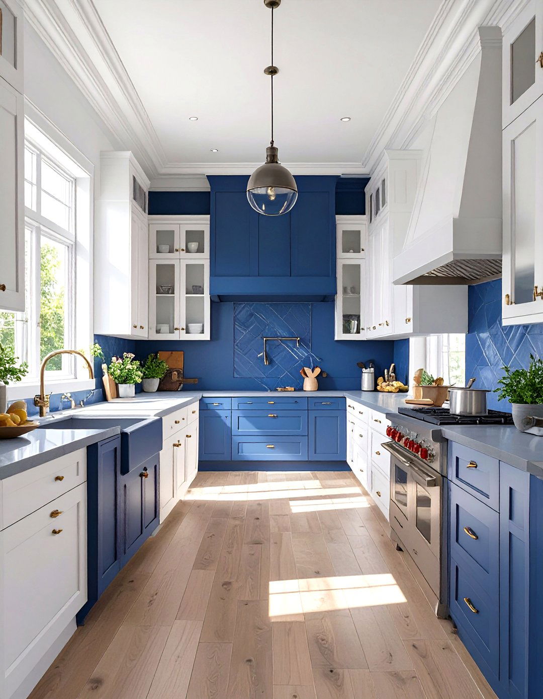 Galley Kitchen with a Dark Accent Wall - 30 small galley kitchen ideas